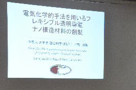 「電気化学的手法を用いるフレキシブル透明導電ナノ構造材料の創製」千葉大学大学院　融合科学研究科　教授　星野勝義